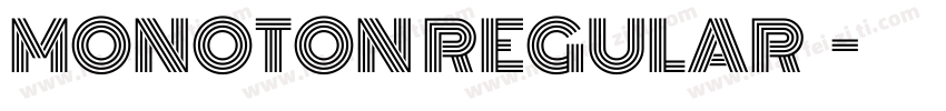 MONOTON REGULAR 字体字体转换